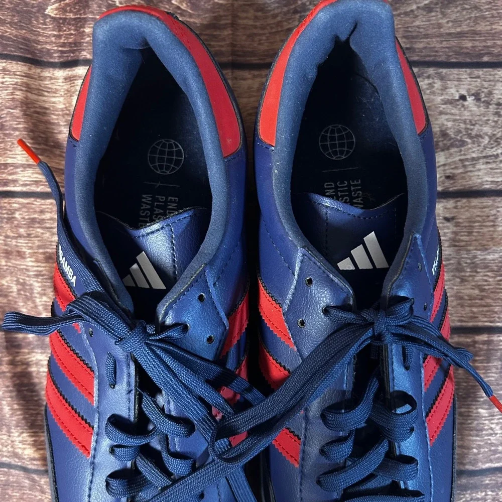 Adidas Velosamba Cycling Shoes Navy Blue Red Gum HQ6708 Mens 12